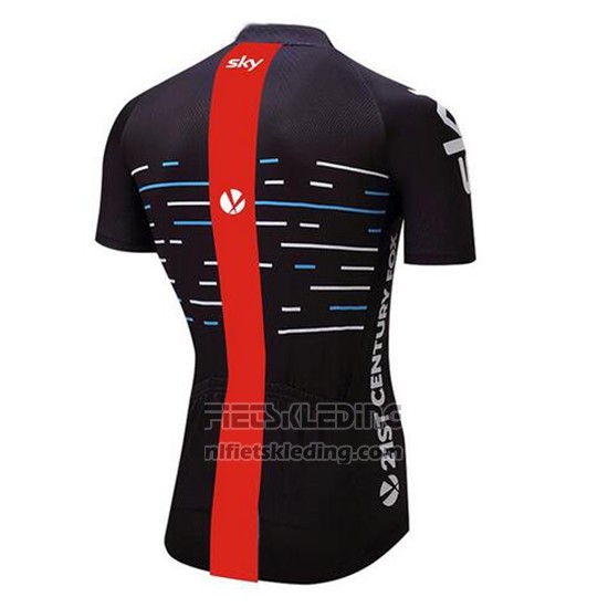 2018 Fietskleding Sky Zwart en Rood Korte Mouwen en Koersbroek